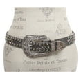 thumbnail image 3 of Western Cowgirl Faux Alligator Rhinestone Studded Leather Belt with Engraved Buckle, 3 of 4