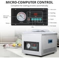 thumbnail image 5 of Chamber Vacuum Sealer machine,180W 10.5 inch 6.5 m³/h Pump Rate,Microcomputer Controlled,Household and Commercial Vacuum Sealing Machines with Stainless Steel Structure, 5 of 7