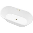 thumbnail image 2 of Vanity Art 59" Non-Slip Acrylic Freestanding Bathtub, 2 of 5