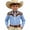Blue, variant on Boys Oktoberfest Print Long Sleeve Denim Shirt Collared Top Casual Button Up Western Style