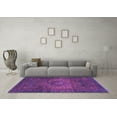 thumbnail image 3 of Ahgly Company Indoor Square Abstract Purple Modern Area Rugs, 4' Square, 3 of 4