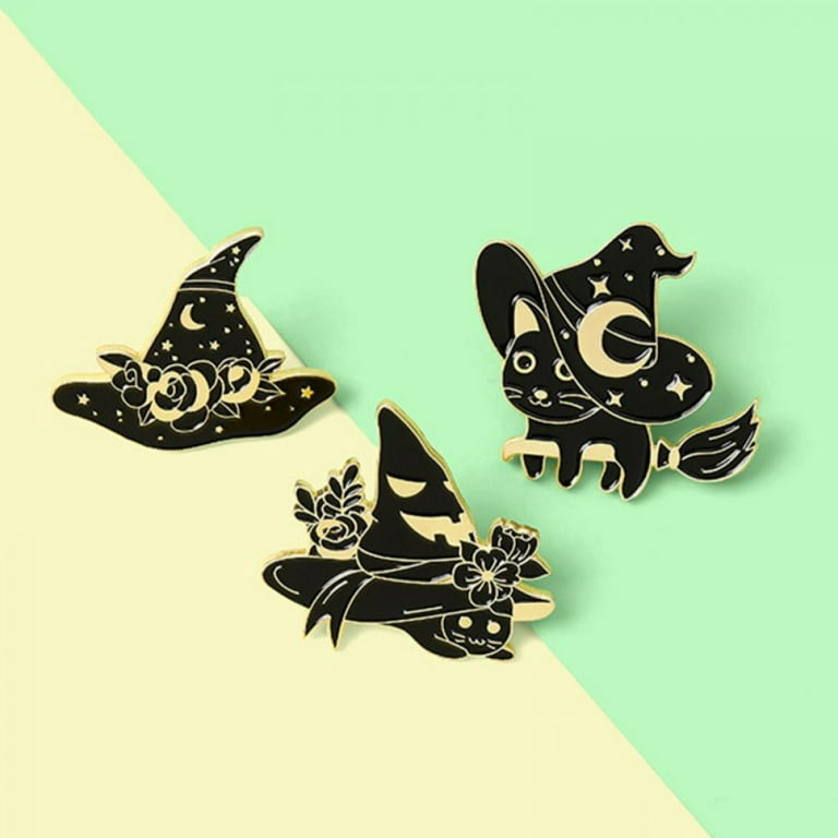 Overfox 10Pcs Halloween Enamel Pin Set Punk Cute Pins for Backpacks Gothic Skeleton Vampire Skull Witch Ghost Brooch Jewelry - Walmart.com