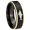Black And Gold Step Edge, variant on Shark Concave Black Tungsten Men Ring 10MM