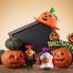 thumbnail image 5 of Muñeca de calabaza sin cabeza, 2 piezas, adorno de terror, muñeca de calabaza sin cabeza de Halloween, muñeca trenzada con capa, muñeca de festival fantasma, decoraciones de Halloween, 5 of 5