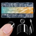 thumbnail image 4 of Dsseng 600 Pcs/Set Soft Gels Tips Press On Nail Short Half Cover Tips Clear Nail Tips False Nails Tips for Nail Salons, 4 of 17