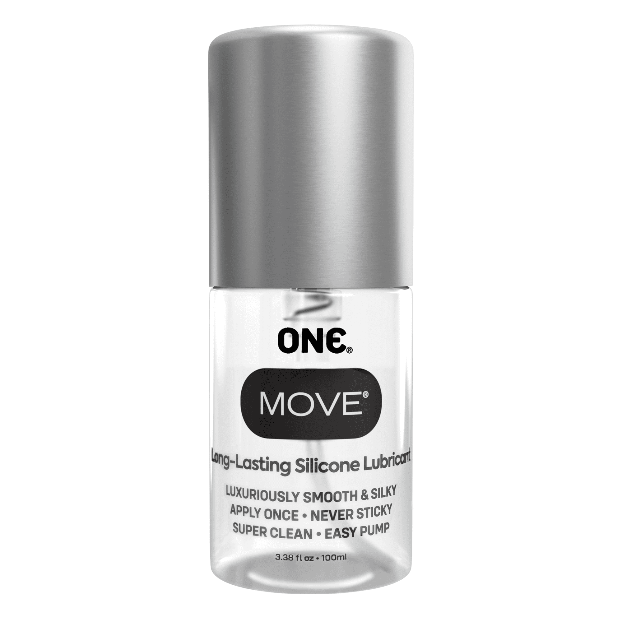 ONE® Move® Silicone Personal Lubricant | Long-Lasting, Luxuriously Smooth | 3.38 oz