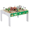 Teamson Kids - Preschool Play Lab Toys Country 85 pcs Train and Table set - White