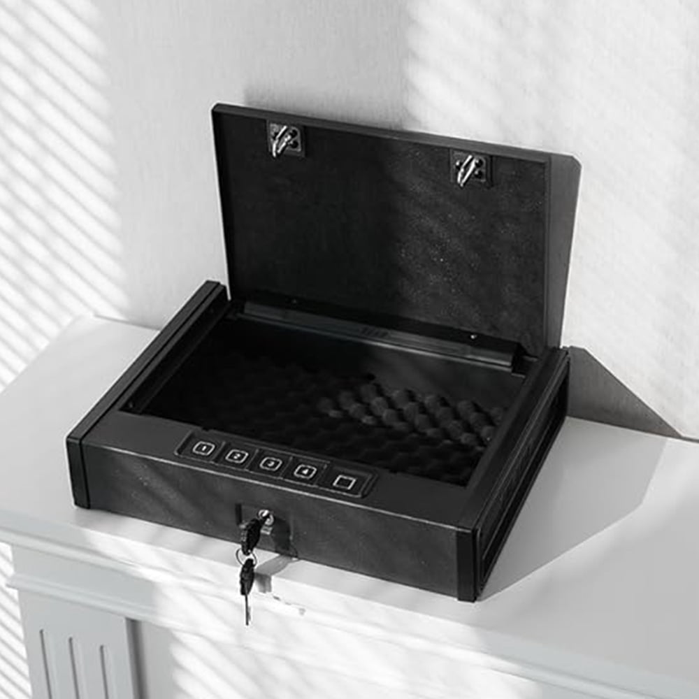 RPNB Gun Safe for Pistols Biometric Gun Safe with 3 Access Ways for 2 Pistols