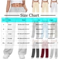 thumbnail image 3 of Women Wide Leg Sweatpants High Waisted Baggy Drawstring Sweatpants Straight Leg Solid Casual Cargo Pants with Pocket, 3 of 6