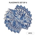 thumbnail image 2 of Linen Placemat With 18×12in Double Stitching Is Effectively Insulated And Foldable For Family Hotel Picnic Trips Animal Print Style Mediumslateblue_3 Six Piece, 2 of 8