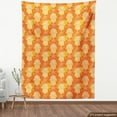 thumbnail image 4 of Ambesonne Oriental Fabric by the Yard Upholstery, Folk Style Hand Pattern, 1 Yard, Orange Yellow and White, 4 of 5