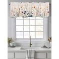 thumbnail image 4 of Yellow Spring Floral Curtain Valances for Windows, Vintage Flowers Farmhouse Kitchen Valance Window Treatment, Light Filtering Block Curtains for Bathroom/Bedroom/Living Room 42'' x 18'', 4 of 9