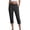 #0084-Black, variant on Women High Waist Cargo Capris Stretch Comfort Cropped Pants Utility Casual Bottoms Multi Pocket Pants for Beach Work