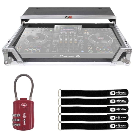 ProX XS-XDJXZ WLT Pioneer XDJ-XZ Standalone DJ System Flight Case with Sliding Laptop Shelf and Red TSA Lock Package
