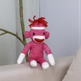 thumbnail image 2 of Plushland Adorable mono calcetín de 8.0 in de alto – suave y realista juguete de peluche de punto – para niños, bebés, adolescentes, niñas y niños (rosa), 2 of 3