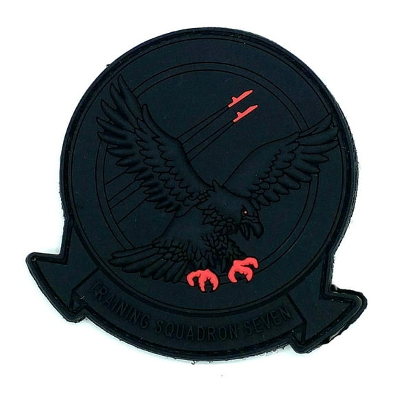 VT-7 Eagles Blackout Glow PVC Squadron Patch – With Hook and Loop, 3.5"