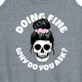 thumbnail image 3 of Instant Message - Doing Fine Why Do You Ask - Women's Racerback Tank Top, 3 of 6