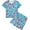 Blue donuts, variant on Kids Girls Pajamas Set 2 PCS Short Sleeve Top and Shorts Pants for Toddler Girls Donut Pjs Size 3-12Y
