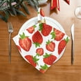 thumbnail image 7 of Coolnut Soft Reusable Satin Table Decorative Napkins, 20x20InX4 PCSSummer Strawberry, Family Dinner Wedding Banquet, Cocktail Party, Kitchen, Birthday Party Washcloth Gift, 7 of 7