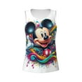 thumbnail image 4 of Débardeur Sans Manches Mickey Mouse et Minnie Mouse Dessin Animé Mignon pour Femmes Filles-Petit, 4 of 5