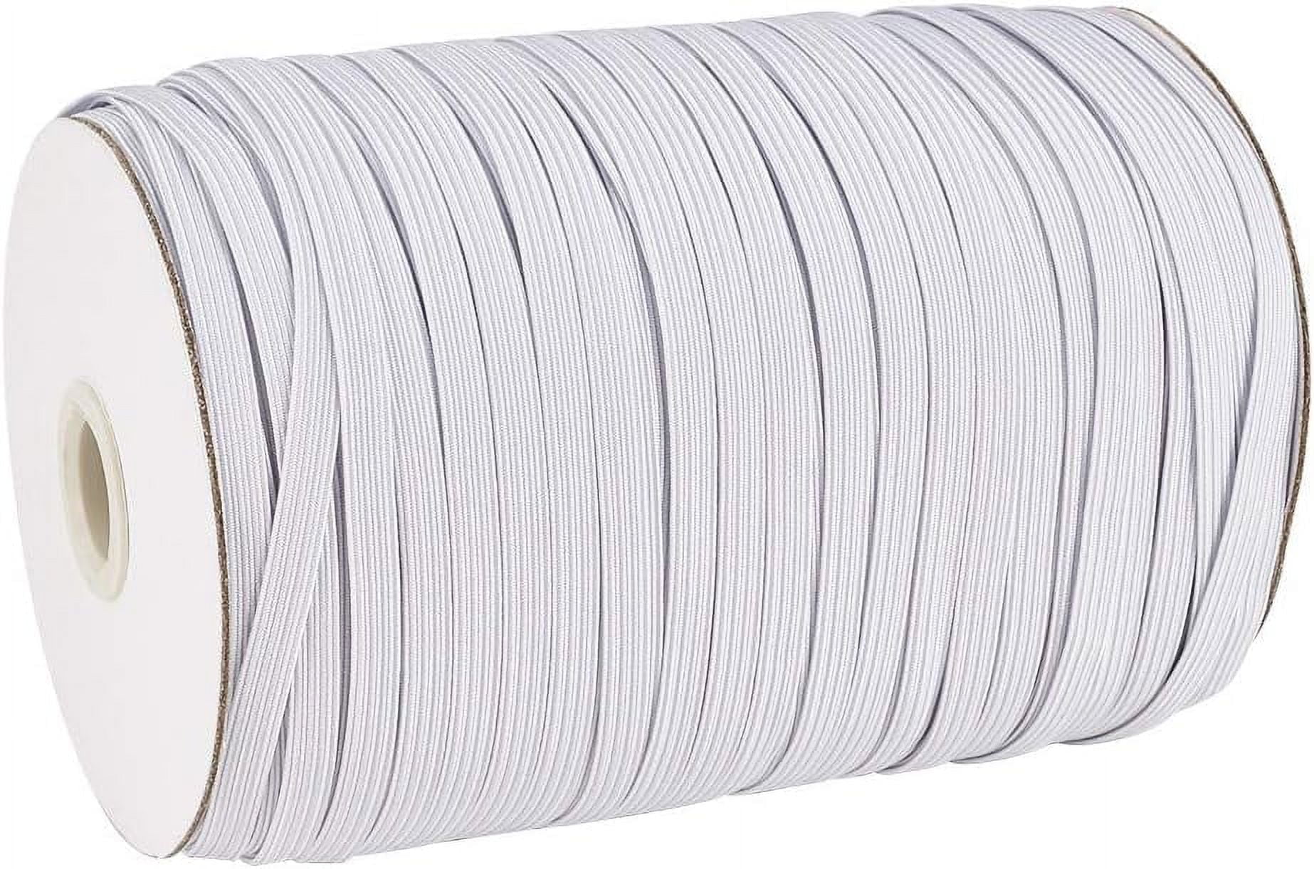 2mm Elastic Cord 55 Yards - Black & White Stretch String For Jewelry Making & Crafts