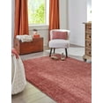 thumbnail image 3 of Rugs.com Jill Zarin Shaggy Chic Collection Rug – 6' 5 x 9' Pomegranate Red Shag Rug Perfect For Bedrooms, Dining Rooms, Living Rooms, 3 of 9