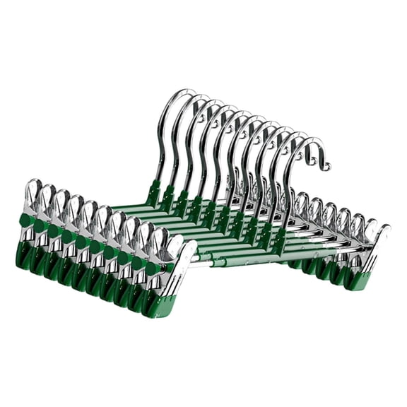 clip pants hangers non-slip Adjustable Width Clothes Hangers Heavy Duty Stainless Steel Garment Clips Space Saving Closet Organizer  Bullet Points：