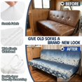 thumbnail image 3 of Chririnla Blue Ombre Wildflower, Elastic Rv Folding Sofa Bed Cover Suitable for Travel Trips, Pet Friendly Machine Washable Jackknife Sofa Protector, 3 of 7