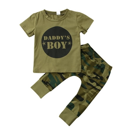 

VIKING GLORY Baby Boys Girls Matching Set Kids Camo Cotton T-shirt Tops Pants Outfits Clothes