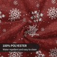 thumbnail image 6 of Round Christmas Tablecloth 60 Inch Winter Dark Red and White Snowflakes Print Table Cloth Xmas Holiday Decoration Table Covers for Party Dining Kitchen Home Picnic Camping Patio, 6 of 6