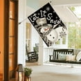 thumbnail image 4 of SM-XLHN Let It Snow Snowflake Snowman Christmas House Flag 28x40 Inch Double Sided, Black Winter Holiday Yard Outdoor Decorative Flag, 4 of 6