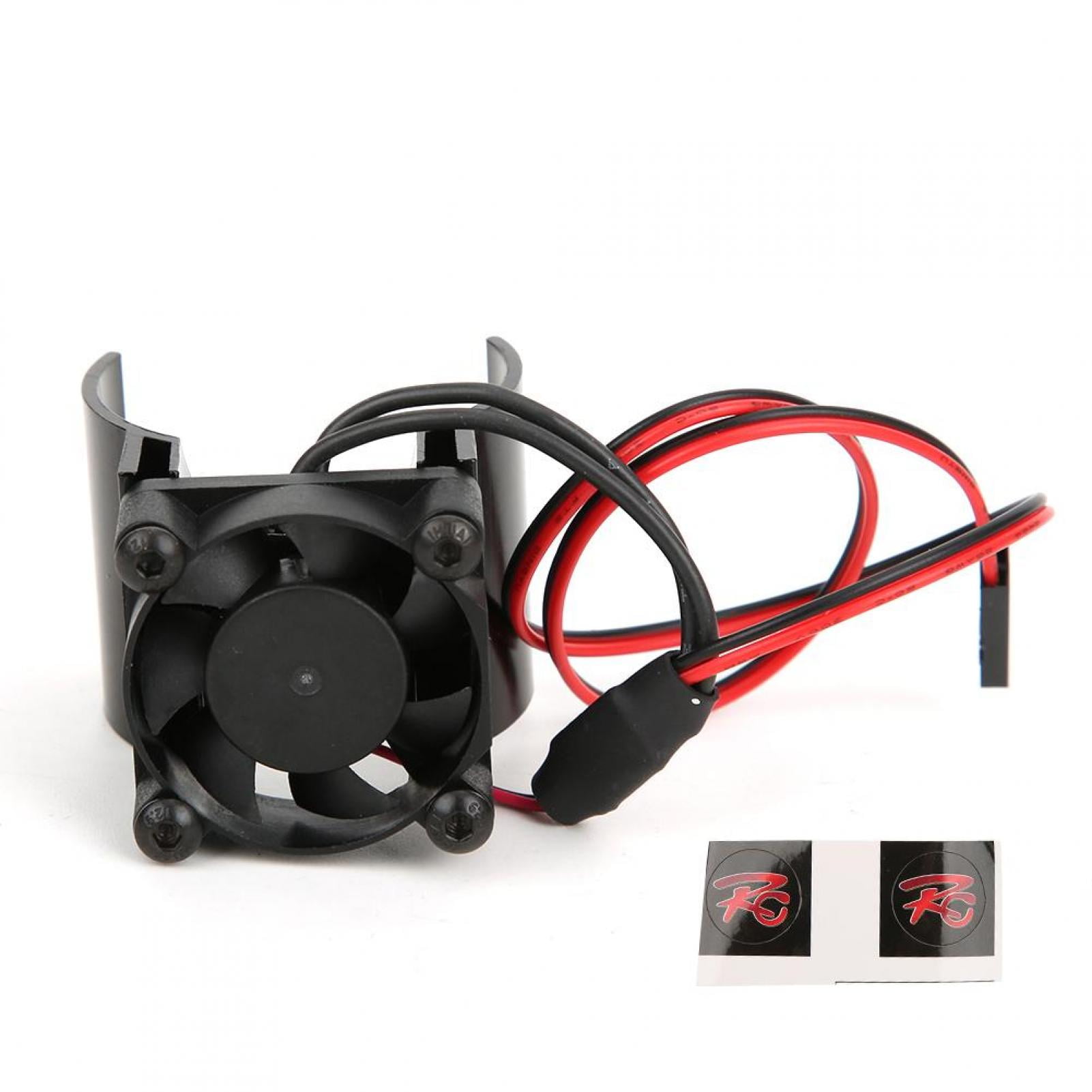Dilwe RC Cooling Fan 1/10 RC Car Model Accessory Motor Heat Sink Cooling Fan Compatible with Traxxas TRX-4 Silver 