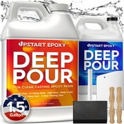 Upstart Epoxy Deep Pour Resin - 1.5 Gallon Kit - Crystal Clear 2" Deep Pour - 2:1 Ratio Food Safe & Made In USA