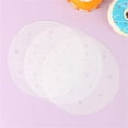 thumbnail image 3 of Bamboo Steamer Liner, 6" Diameter Round Air Fryer Parchment Paper with Holes, White Anti-Stick Steamer Paper, 50 Pcs, 3 of 6
