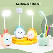 Sunjoy Tech Desk Lamp Dimmable Adorable Appearance High Brightness with Pen Holder Rechargeable Flicker Free Eye-caring LED Reading Lamp with Flexible Hose Household Supplies