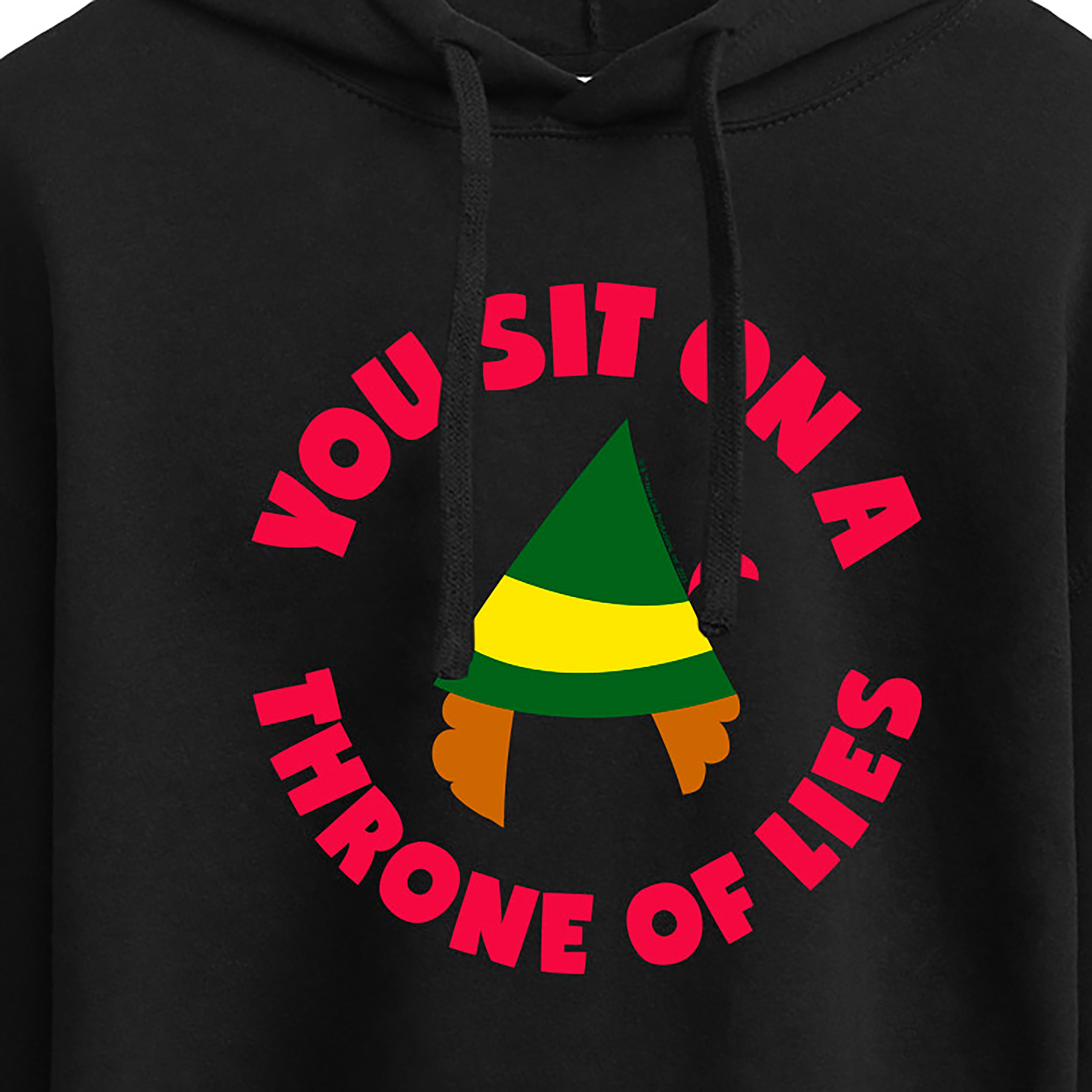 ELF - Christmas Throne of Lies - Juniors Cropped Pullover Hoodie