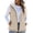 Khaki, variant on LUVDA Hooded Puffer Vest for Women - Sherpa Lined Sleeveless Warm Jacket with Zipper and Pockets for Casual Fall Winter Layering