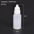 thumbnail image 2 of Uxcell Plastic 15ml/0.5 oz Small Mouth Drop Bottle White, 20 Pack, 2 of 6