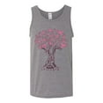 thumbnail image 2 of Wild Bobby Breast Cancer Awareness Pink Tree Words of Encouragement Breast Cancer Awareness Men Tank Top, Heather Grey, 3X-Large, 2 of 6