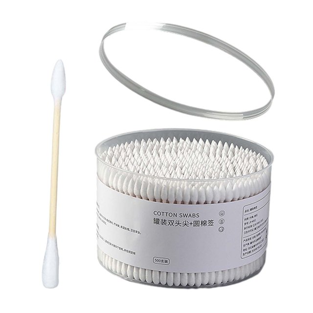 Milaget 500x Coton-Tige Double Extrémité Confort pour les Soins des Animaux de Compagnie Nettoyage Beauté Application Pointe Ronde