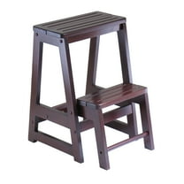 Winsome Ascending Step Stool, Walnut Finish