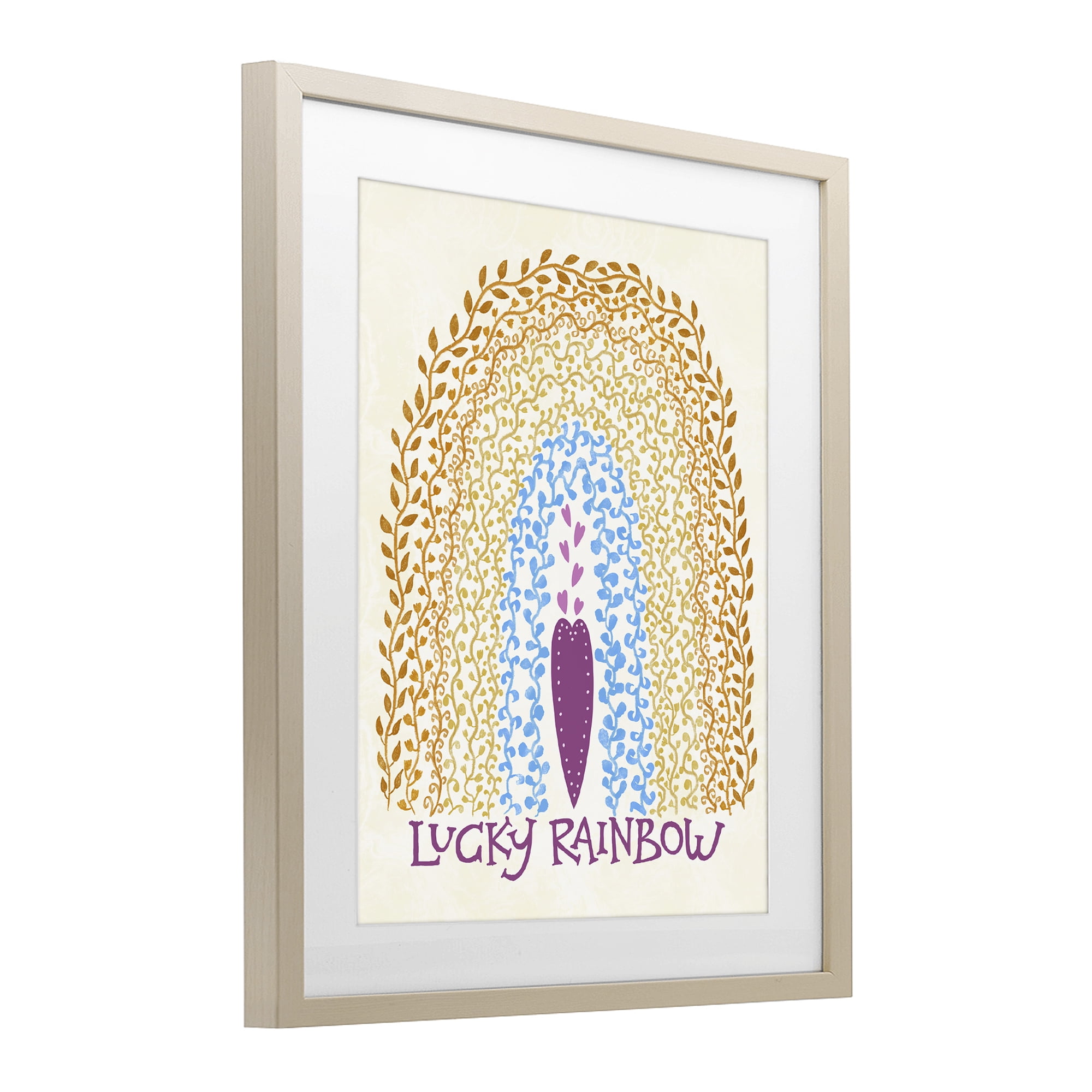 Stupell Industries Boho Lucky Rainbow Birch Framed Print Under Glass, design by Connie Summers
