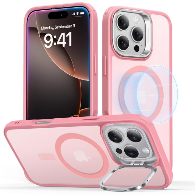 Funda de teléfono ESR para iPhone 16 Pro Max con MagSafe Frosted Pink