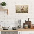 thumbnail image 4 of WFSposter Cute Shy Bunny Rabbit Animal Print Portrait Framed Canvas Wall Art,18x24 Natural Whimsical Baby Animal Art for Home Decoration, 4 of 7
