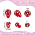 thumbnail image 3 of 50Pcs 2 Sizes Glass Strawberry Beads 3D Strawberry Beads Cute Red Fruit Charm Pendants Lampwork Bead Hanging Pendant Ornament, 3 of 5