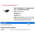 thumbnail image 2 of Rear Tow Hook Cover - Compatible with 2016 - 2018 BMW 320i xDrive 2017, 2 of 2