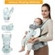 thumbnail image 4 of BRILLAR Portabebés ergonómico ajustable con asiento para la cadera: algodón ligero y transpirable, perfecto para bebés y niños pequeños (3,5-25 kg), 3-48 meses, 4 of 5