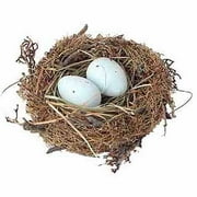 4.5" x 2" Bird Nest with Faux Eggs Small, Pack of 12