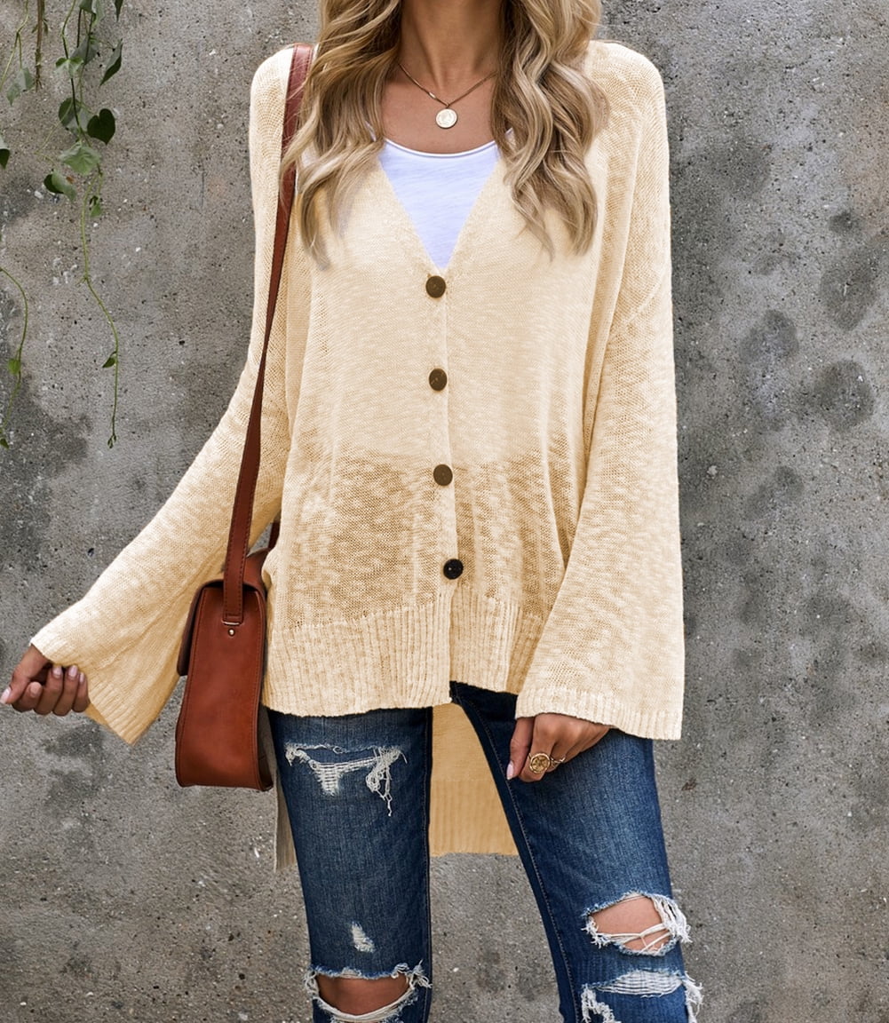 Women's Apricot Loose Lightweight V 