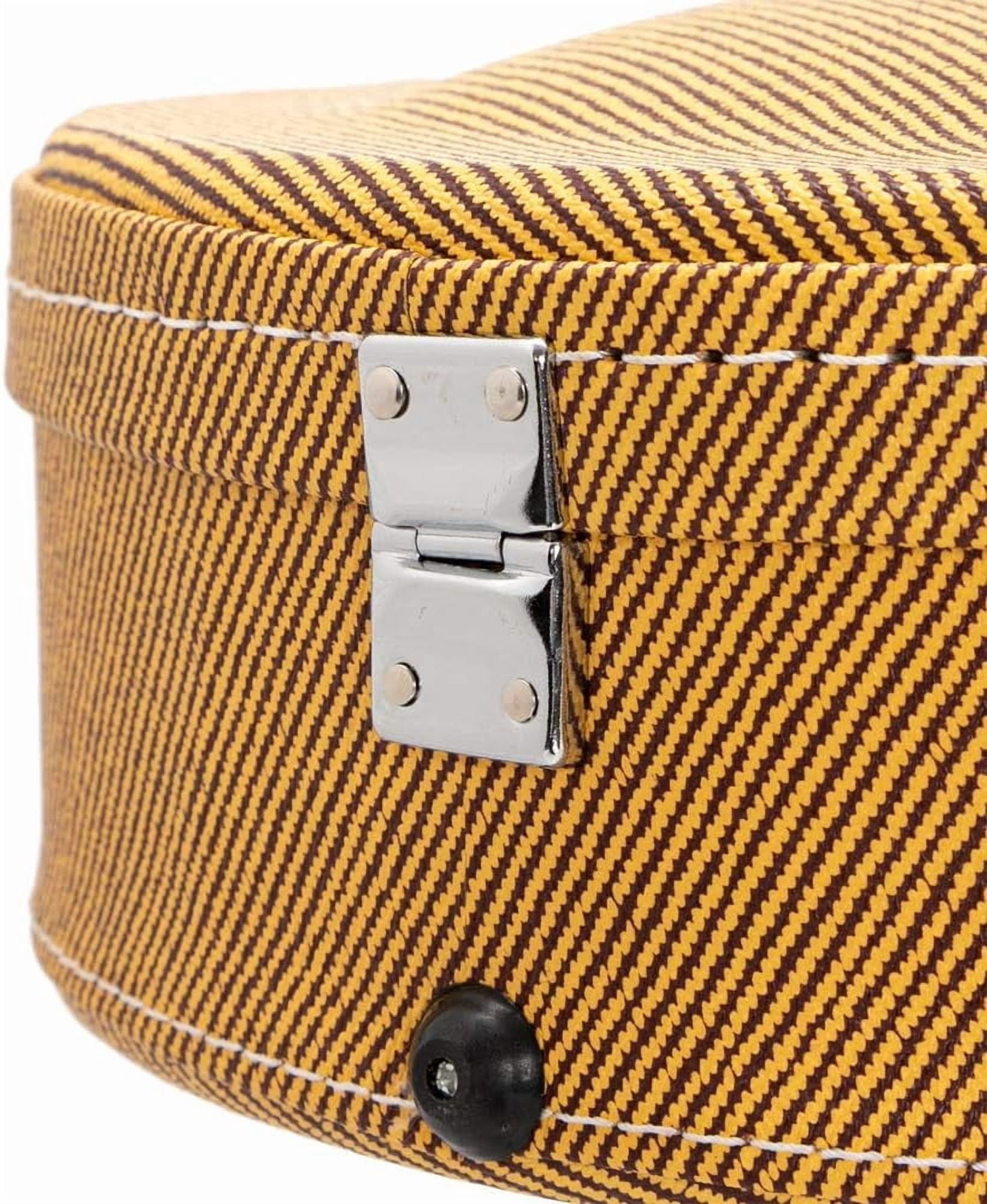 ZYPPP Electric Guitar Hard Case, Wooden Hard-Shell Protective Carrying Case for KLP-Style Electric Guitar with Lock Latch Padding-Yellow